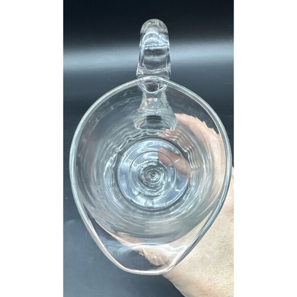 EAPG Ripley & Co Baby Thumbprint Dakota Fern & Flower Etched Footed Creamer 7” - Picture 7 of 11